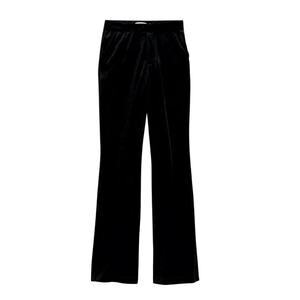 NWT Good American Velvet Trousers Black 1
